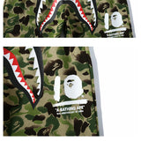 Bathing Ape Pant Spring Brand Ape Man Head Print Camouflage Men's and Women's Shark Casual Pants