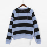 C.e sweatshirt spring & fall c.e stripespatchwork colorblock batik round neck sweatshirt