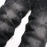 Mens Fashion Jeans Chain embroidery S8261#