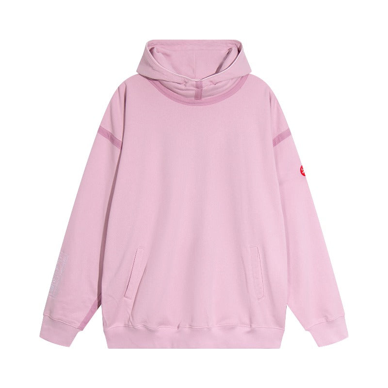 C.e hoodie early spring c.e heavy patchwork ribbon casual hooded sweatshirt
