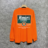 Amiri long sleeve shirts flower diamond nameplate printing