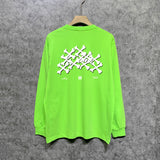 Amiri long sleeve shirts skeleton letterprinting