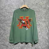 Amiri long sleeve shirts oil painting flying eagle printing
