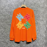 Amiri long sleeve shirts color block simple label set printing