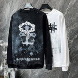 Chh Chrome Hearts Sweatshirts cross embroidered casual men's and women's crew neck sweater