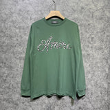 Amiri long sleeve shirts silver ring snake letterprinting