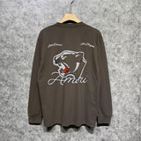Amiri long sleeve shirts black panther printing