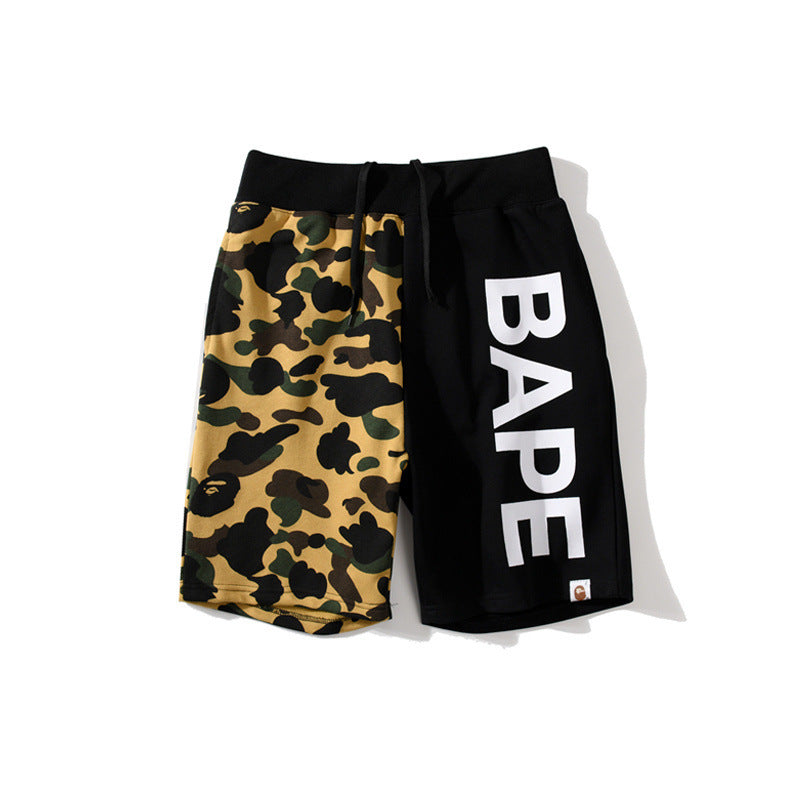 Shark Print Bape Shorts Summer Camo Beach Shorts