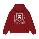 Amiri hoodie flower shield printing