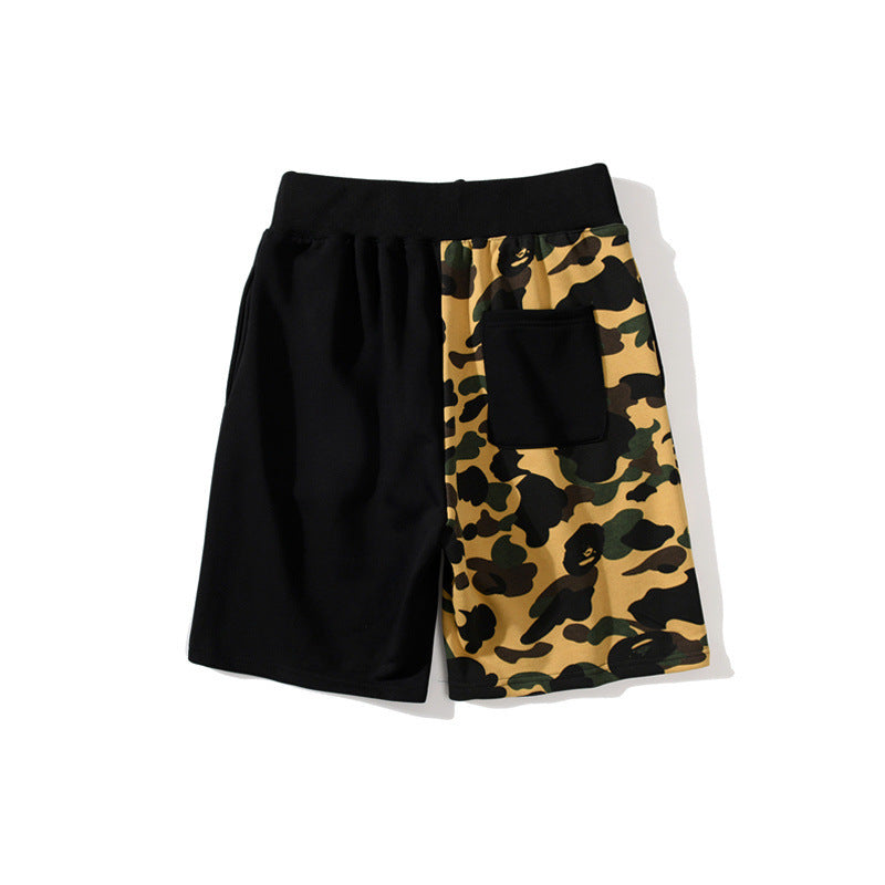 Shark Print Bape Shorts Summer Camo Beach Shorts