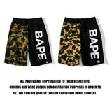 Shark Print Bape Shorts Summer Camo Beach Shorts