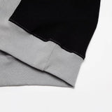 C.e hoodie early spring c.e patchworkcontrast color ribbed hooded sweatshirt