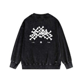 Amiri washed sweatshirt skeleton letter print washed old