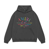 Amiri hoodie watercolor cartoon letterprinting