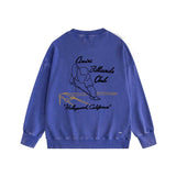 Amiri washed sweatshirt billiard sketch printing washed and distressed