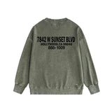 Amiri washed sweatshirt smoke gray wolf printing washed and distressed