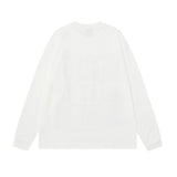 Men's long sleeve shirt - vintage street style, unisex abstract pattern design, relaxed fit base layer