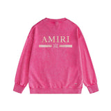 Amiri washed sweatshirt crayon horizontal strip printing washed old