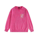 Amiri washed sweatshirt hollywood golden dragon printing washed and distressed