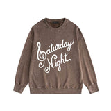 Amiri washed sweatshirt oblique art word printing washed and distressed