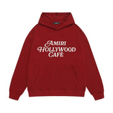 Amiri hoodie hollywood font printing