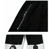 Bathing Ape Pant joint black and white color matching men's and women's casual sweatpants