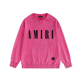 Amiri washed sweatshirt classic letter spider print washed old