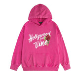Amiri washed hoodie hollywood rose printing distressed printing