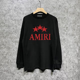 Amiri long sleeve shirts red five-pointed star printing