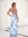Women Dresses Elegant Banquet Halter Skirt (Hwfs0410)