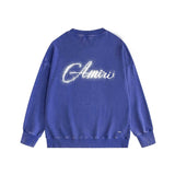 Amiri washed sweatshirt gypsophila printing washed and distressed