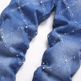 Mens Fashion Jeans Chain embroidery S8261#