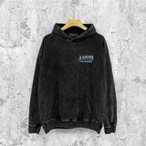 Amiri washed hoodie flame island distressed printing