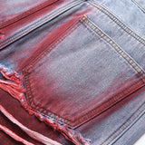 Mens Fashion Jeans Colorful Destructive Ribbons 5715#