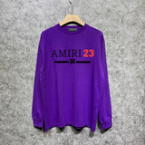 Amiri long sleeve shirts red font printing