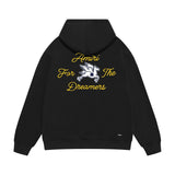 Amiri hoodie yellow letter pegasus print