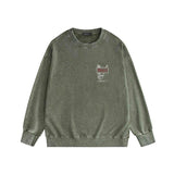 Amiri washed sweatshirt letter sign printing washed and distressed