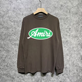 Amiri long sleeve shirts oval letterprinting