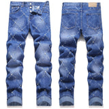 Mens Fashion Jeans Chain embroidery S8261#