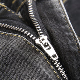 Mens Fashion Jeans Black and gray color blocking 5706#