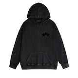 Amiri washed hoodie five-star little spider distressed print