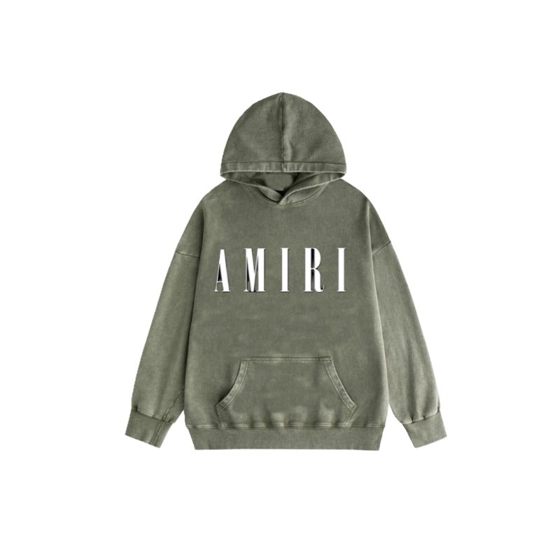 Amiri washed hoodie classic letterprinting