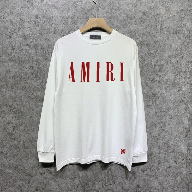 Amiri long sleeve shirts classic letter spider print