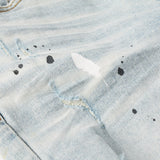 Purple Brand Denim Shorts High Street Hole Paint Spot