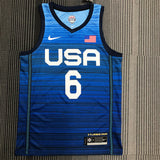 NBA Jerseys 2021 Olympics USA Team Blue 6, Lillard