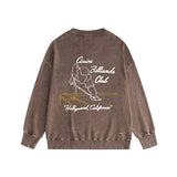 Amiri washed sweatshirt billiard sketch printing washed and distressed