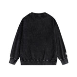 Amiri washed sweatshirt all gray overlapping letterprinting washed and distressed