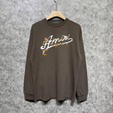 Amiri long sleeve shirts ye manletterprinting