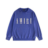 Amiri washed sweatshirt retro totem printing washed and distressed