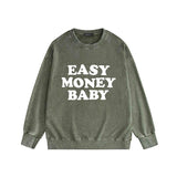 Amiri washed sweatshirt fat letter printing washed and distressed